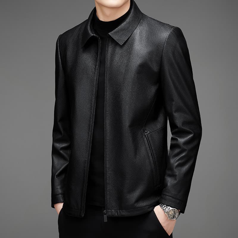 レザージャケット専門店 上品な仕立ての紳士的レザースタンドジャケット