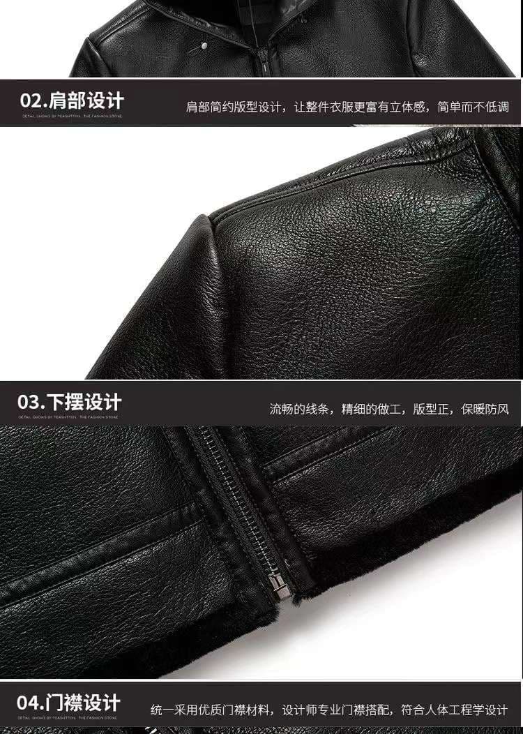 レザージャケット専門店 フード付き冬仕様高級裏ボア本革ジャケット