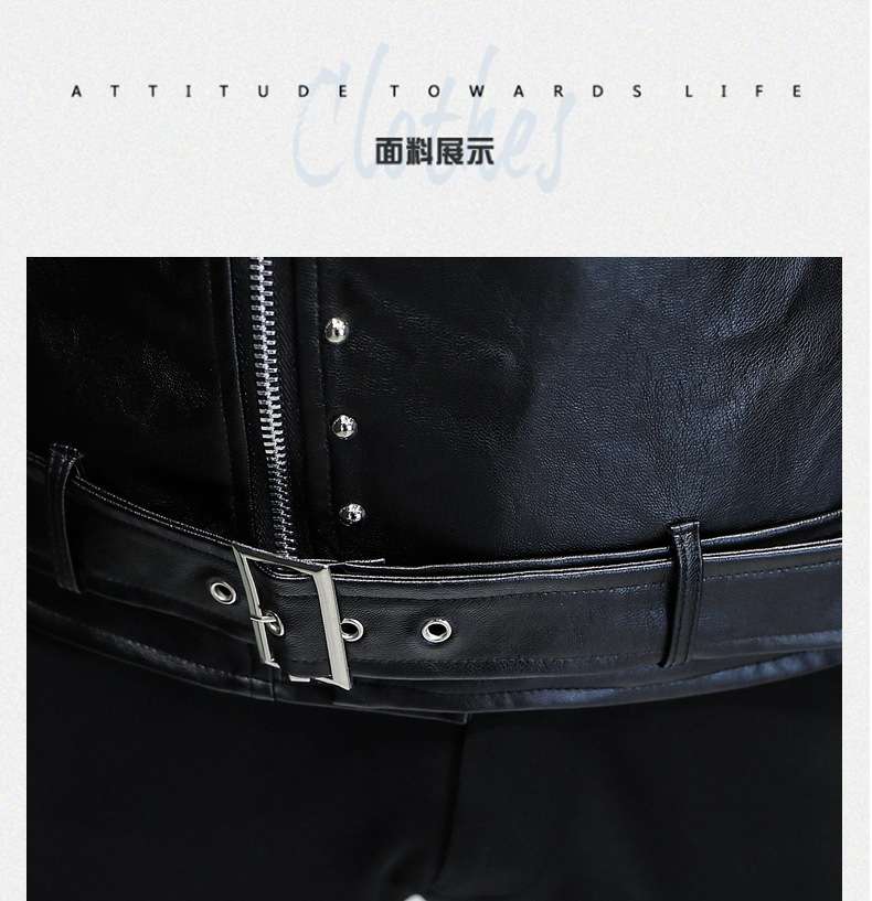 レザージャケット専門店 スタッズ装飾メタリックライダース