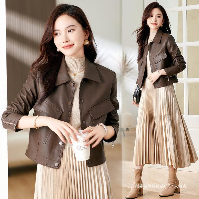 【女性向け】レザージャケット専門店 上質なめらか本革カジュアルブルゾン