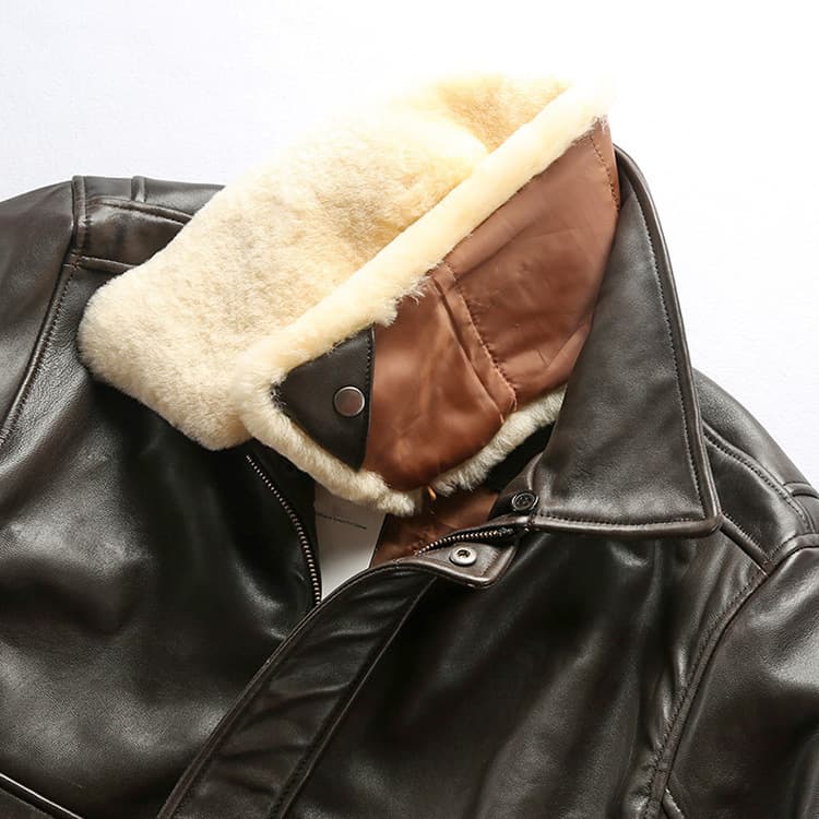 レザージャケット専門店 ムートンファー付き 職人仕立てブルゾン