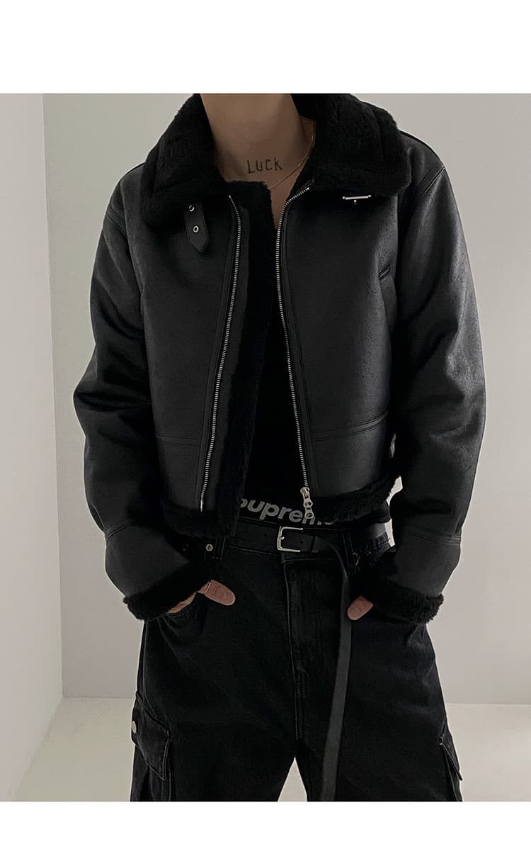 レザージャケット専門店 ムートンボアフライトジャケット