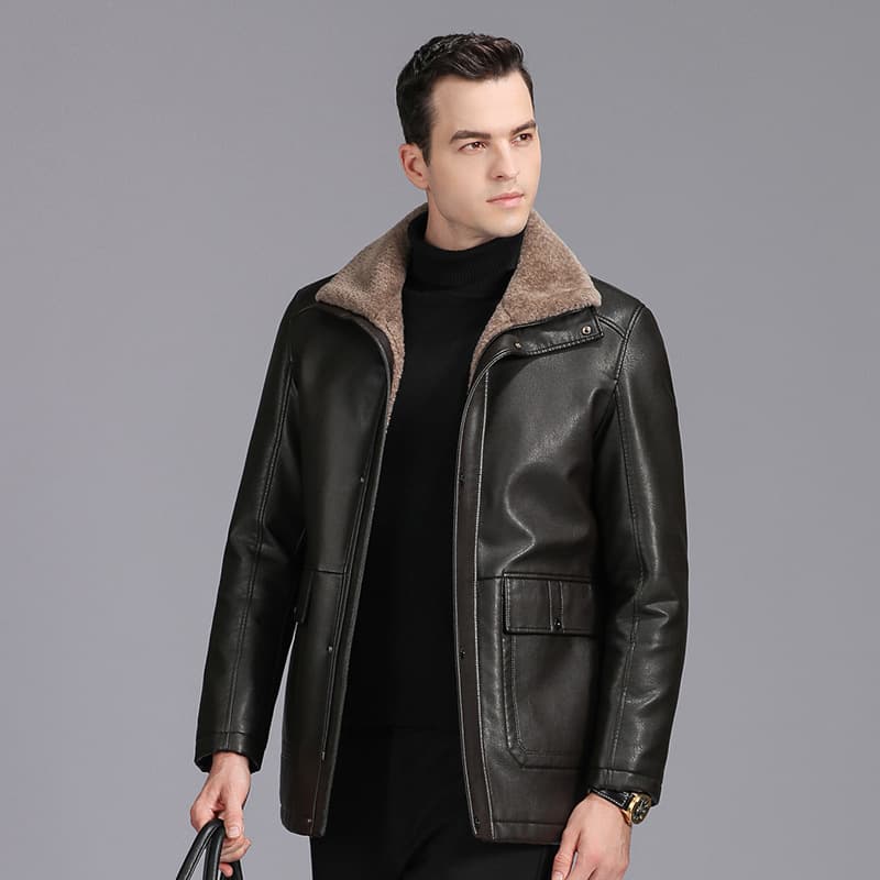 レザージャケット専門店 プレミアムボアレザー ロングジャケット