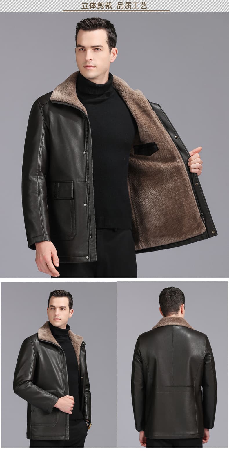 レザージャケット専門店 プレミアムボアレザー ロングジャケット