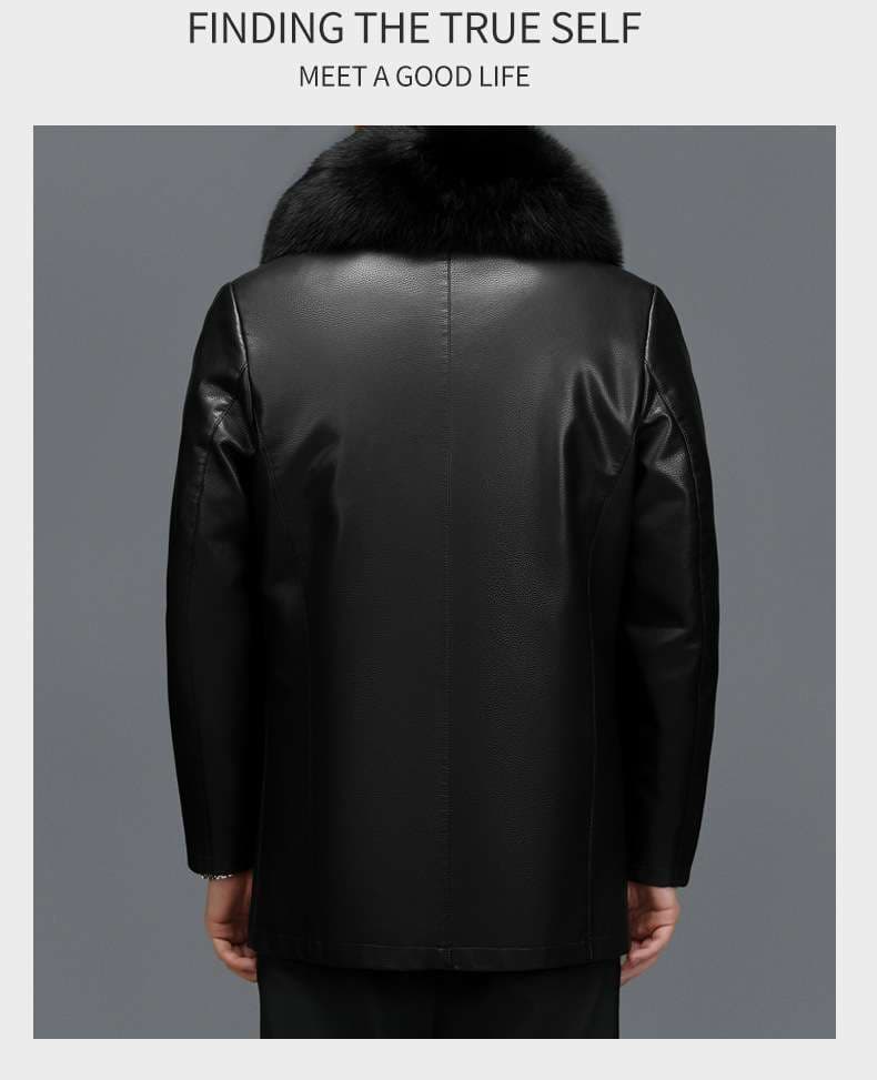レザージャケット専門店 職人魂が息づく襟付き毛皮レザーロング