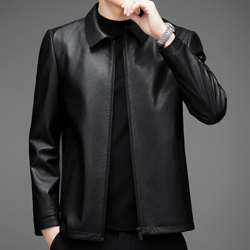 レザージャケット専門店 上品な仕立ての紳士的レザースタンドジャケット