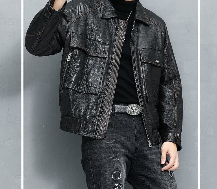 レザージャケット専門店 ビンテージ加工 ダブルポケット ライダース