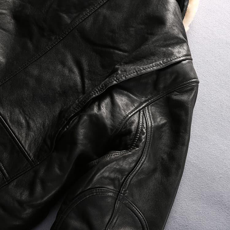 レザージャケット専門店 ムートンファー付き 職人仕立てブルゾン