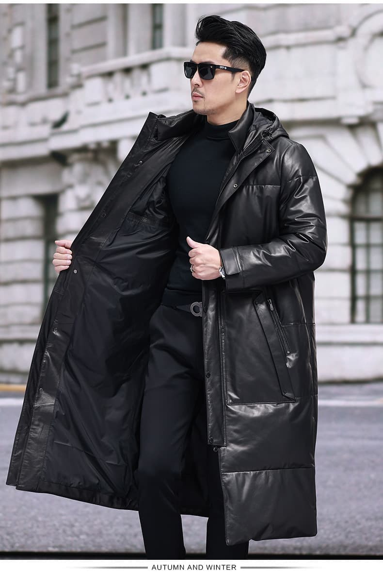 レザージャケット専門店 高級本革ロングダウンコート