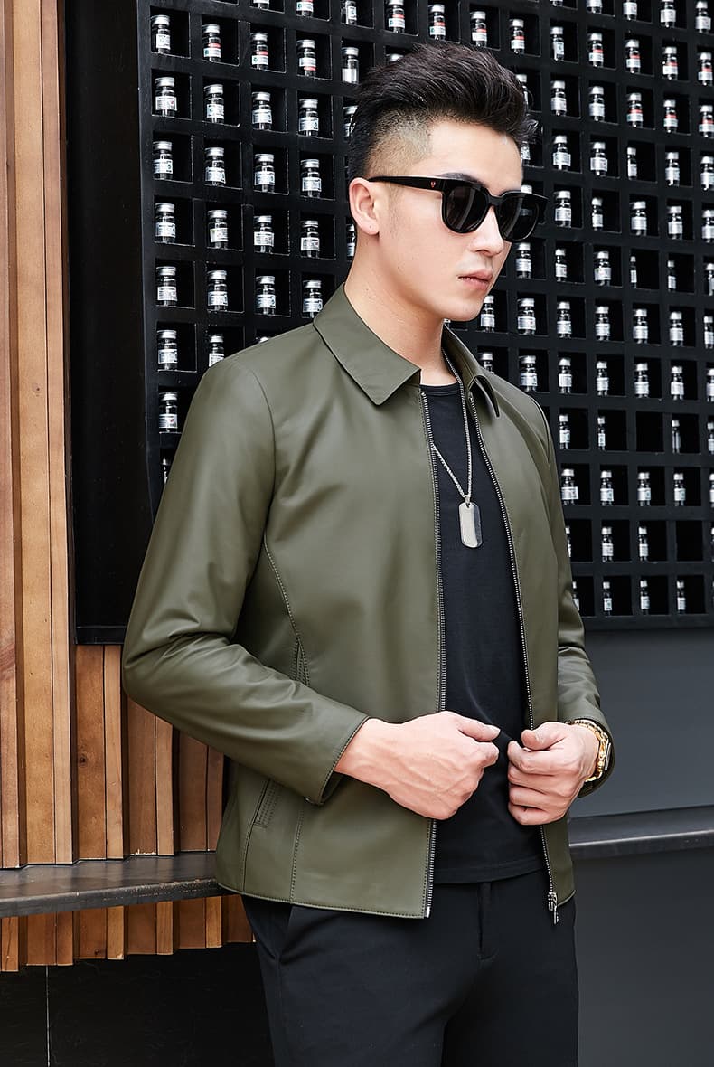 レザージャケット専門店 シンプル上質レザーブルゾン