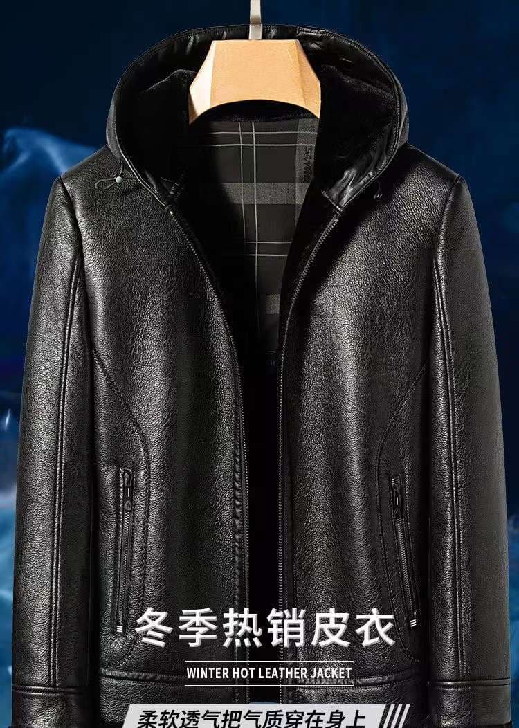 レザージャケット専門店 フード付き冬仕様高級裏ボア本革ジャケット