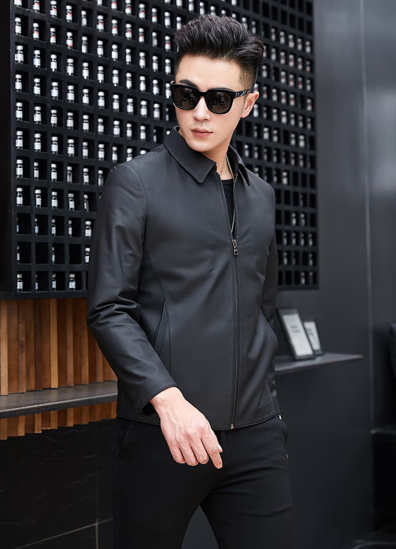 レザージャケット専門店 シンプル上質レザーブルゾン