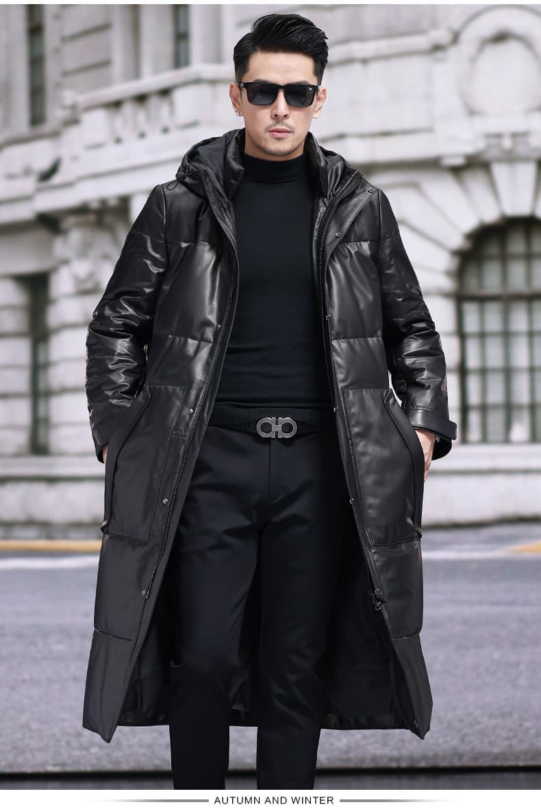 レザージャケット専門店 高級本革ロングダウンコート