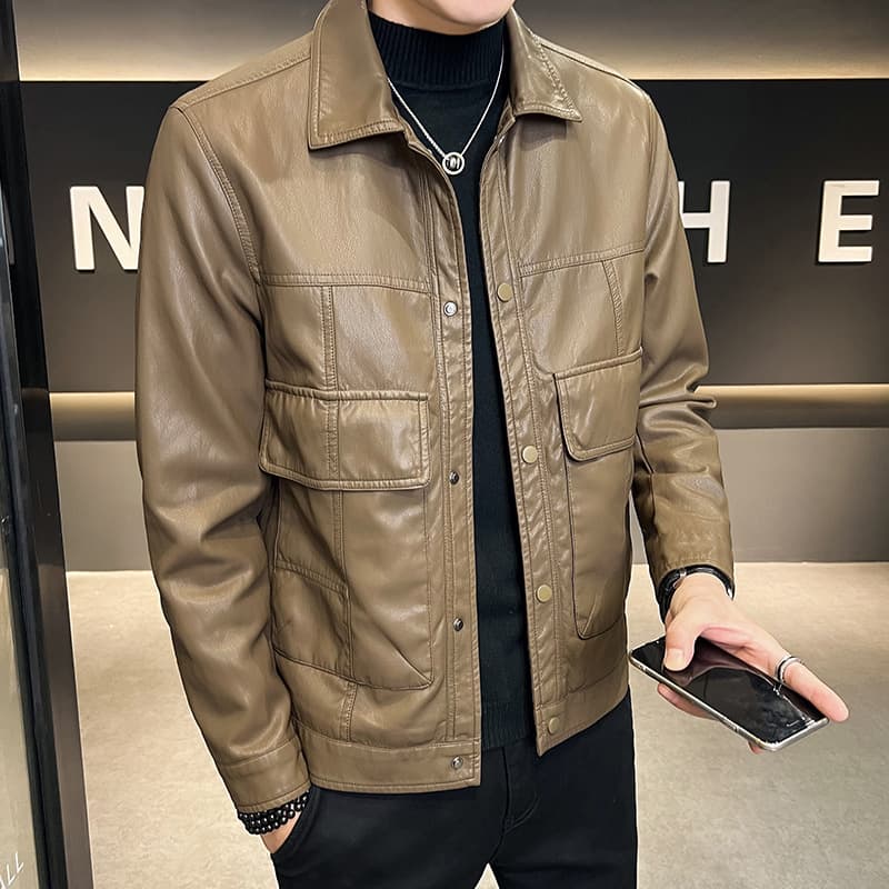 レザージャケット専門店 メンズマルチポケットブルゾン 匠仕立て