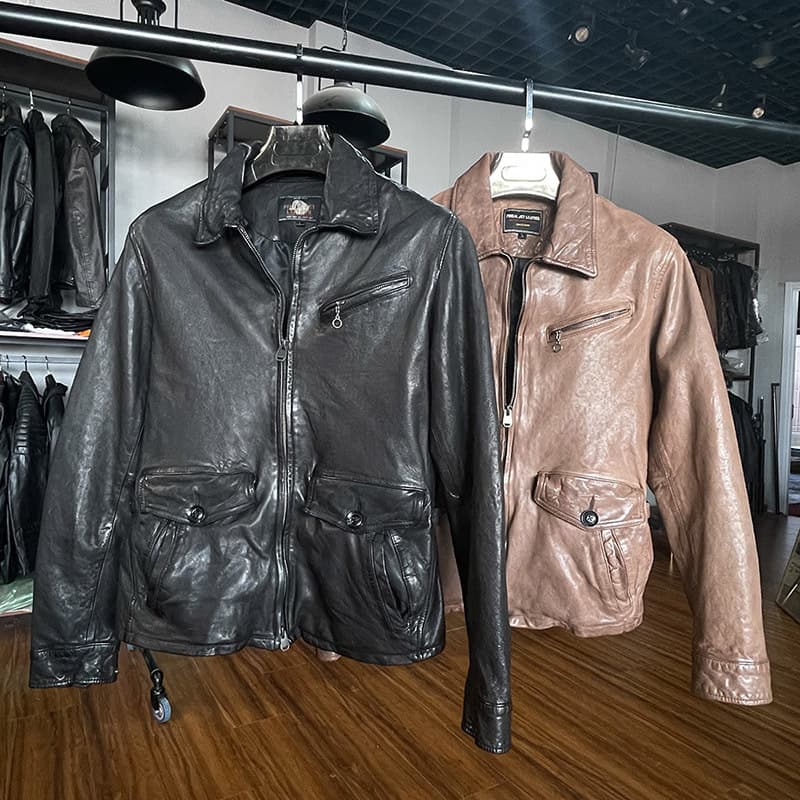 レザージャケット専門店 職人技光る本格派ライダースブルゾン