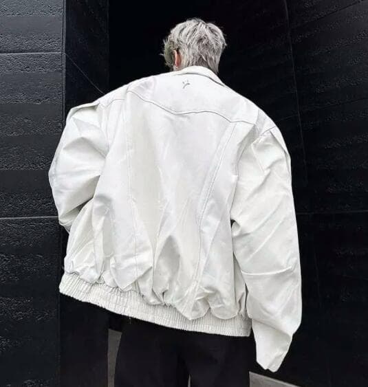 レザージャケット メンズ 黒 合成皮革 オーバーサイズ ライダース ジャケット