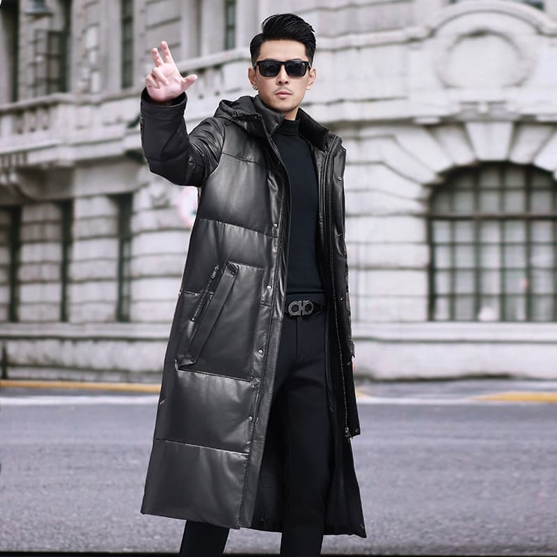 レザージャケット専門店 高級本革ロングダウンコート