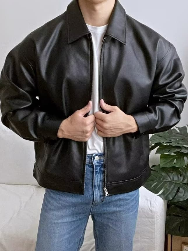 レザージャケット 上質な本革を使用したシンプルデザインのライダースジャケット