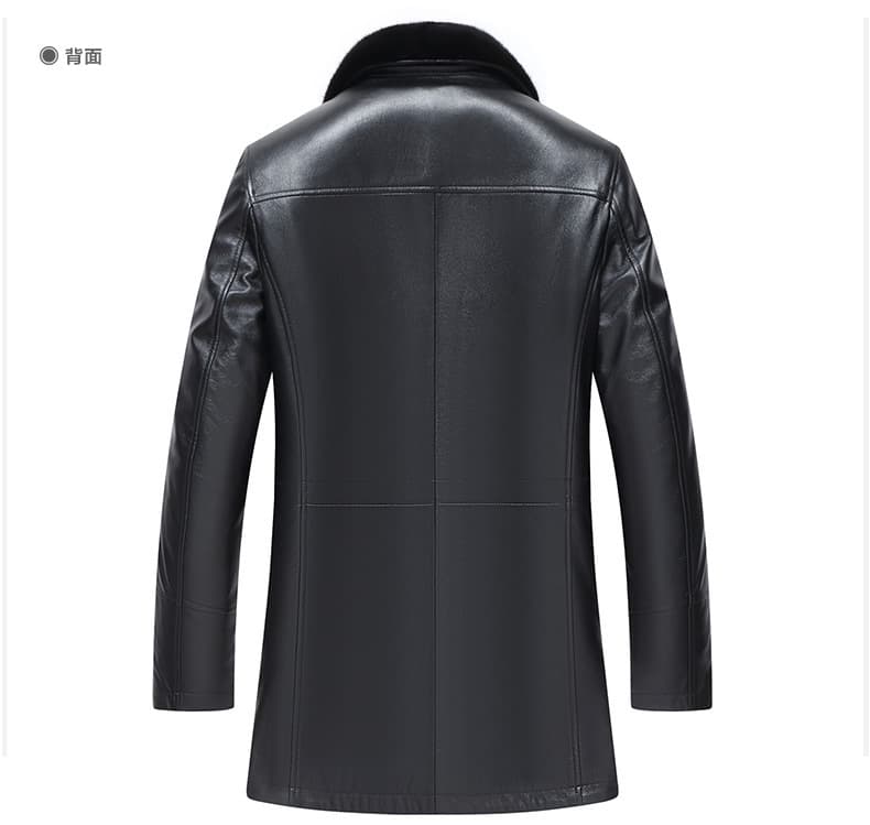 レザージャケット専門店 毛皮襟付きロングコート