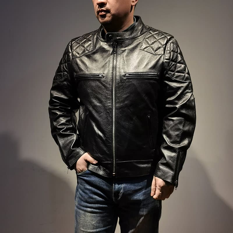 レザージャケット専門店 キルティング ステッチ ライダース