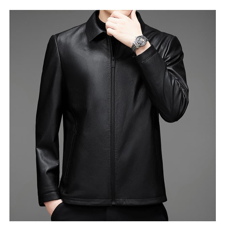 レザージャケット専門店 上品な仕立ての紳士的レザースタンドジャケット