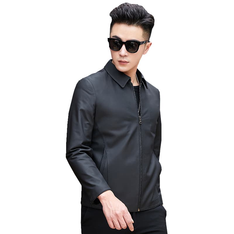 レザージャケット専門店 シンプル上質レザーブルゾン