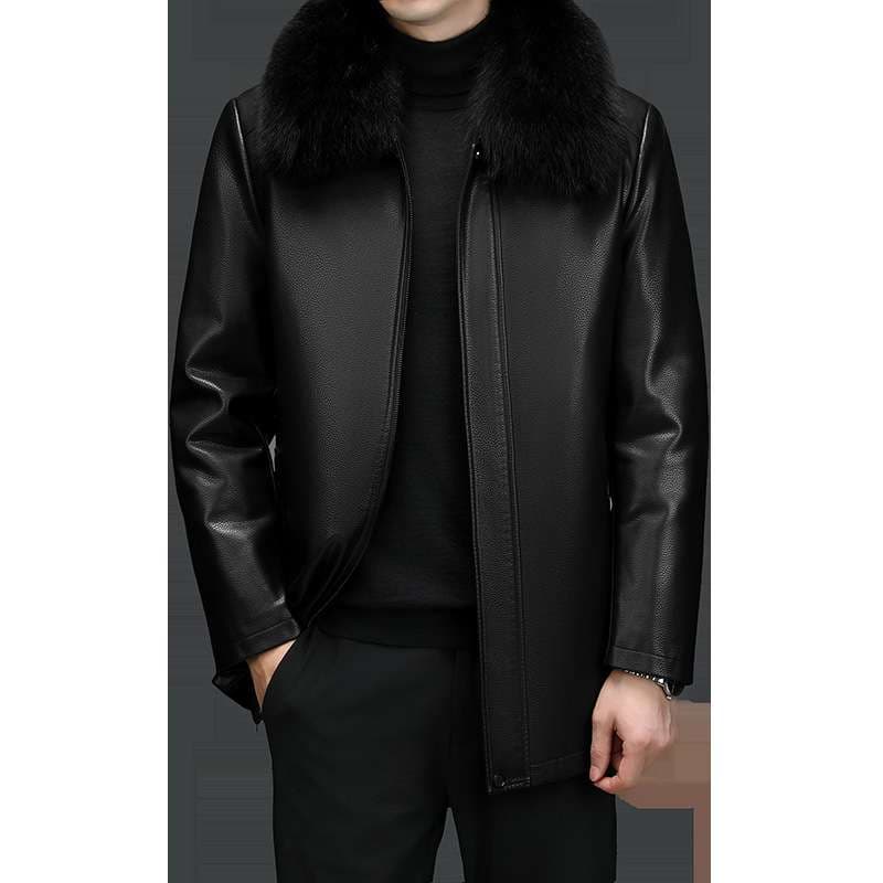レザージャケット専門店 職人魂が息づく襟付き毛皮レザーロング