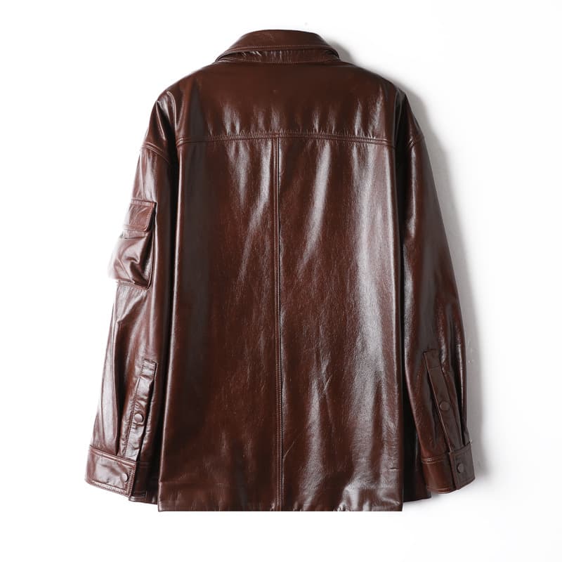 レザージャケット専門店 上質本革マルチポケットミリタリージャケット