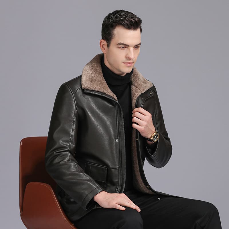 レザージャケット専門店 プレミアムボアレザー ロングジャケット