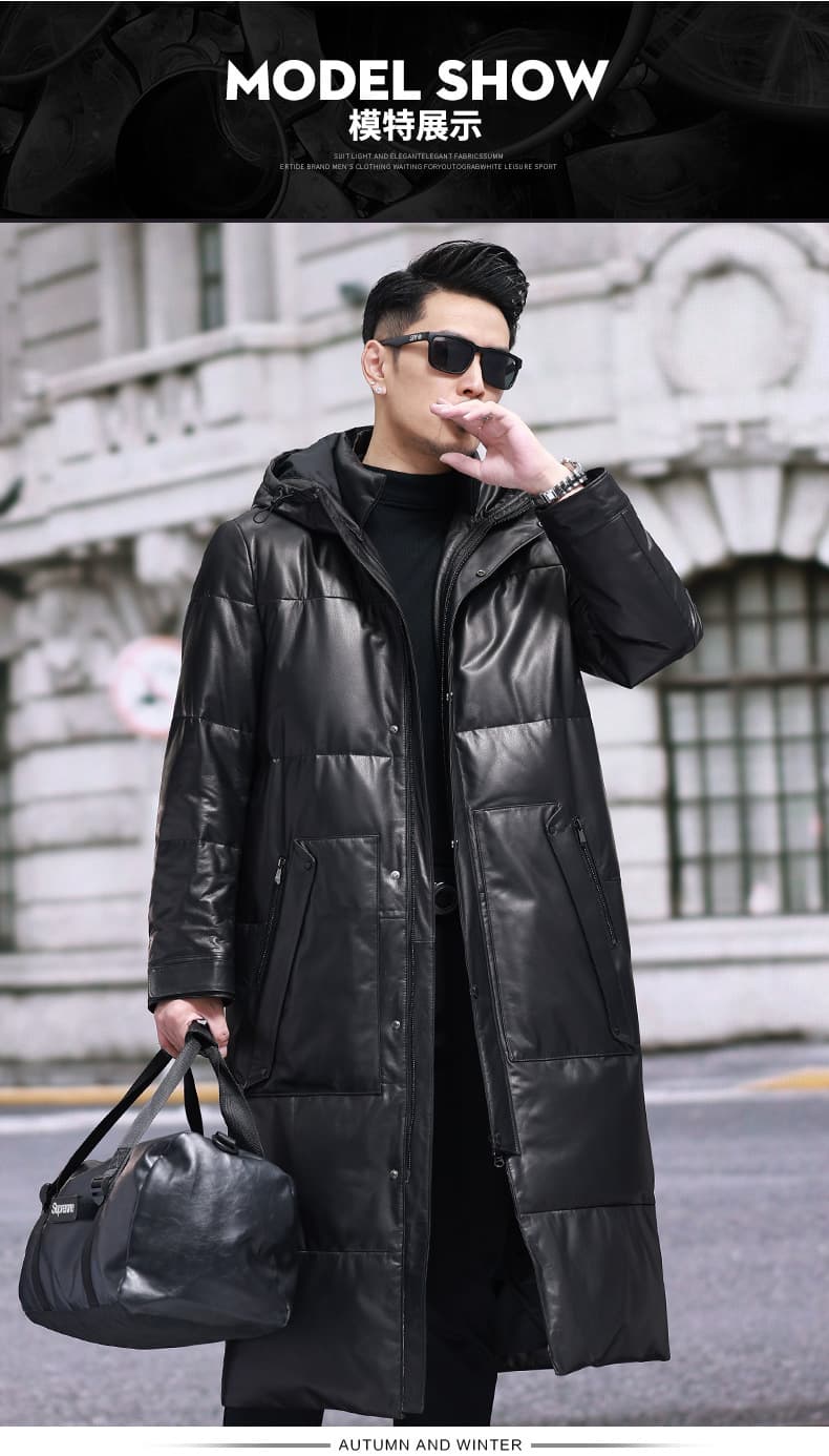 レザージャケット専門店 高級本革ロングダウンコート
