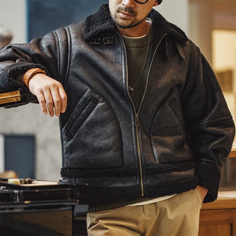 レザージャケット専門店 極上シアリングムートンブルゾン