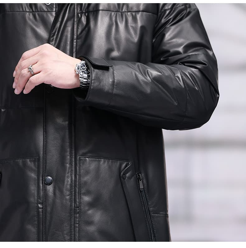 レザージャケット専門店 高級本革ロングダウンコート