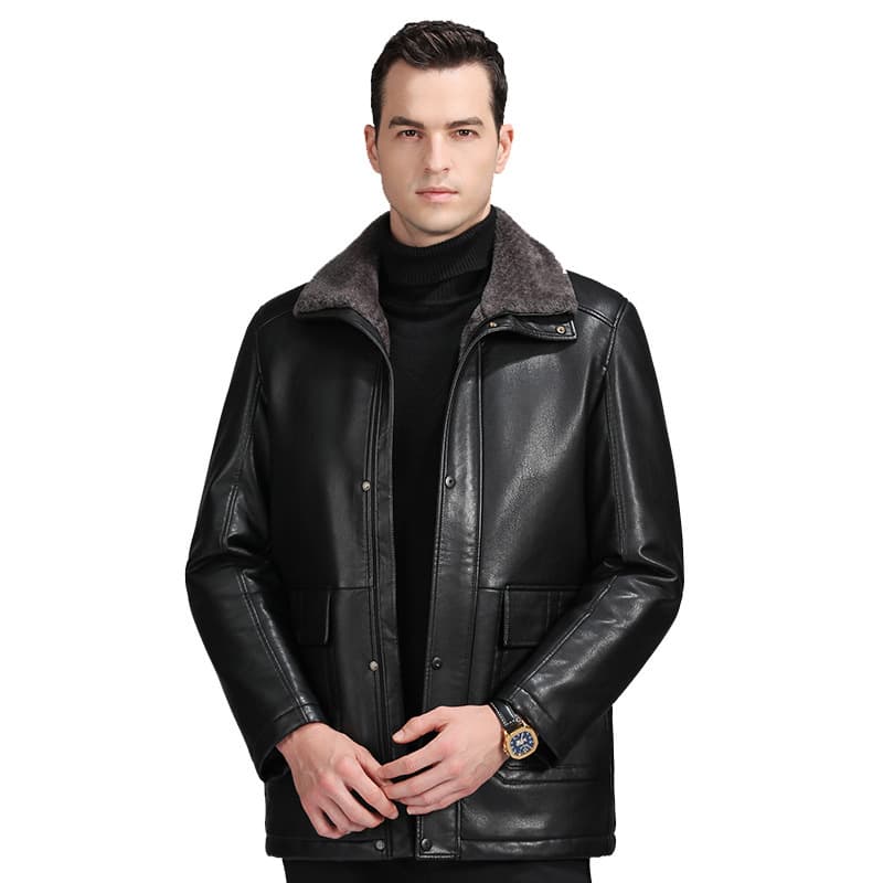 レザージャケット専門店 プレミアムボアレザー ロングジャケット