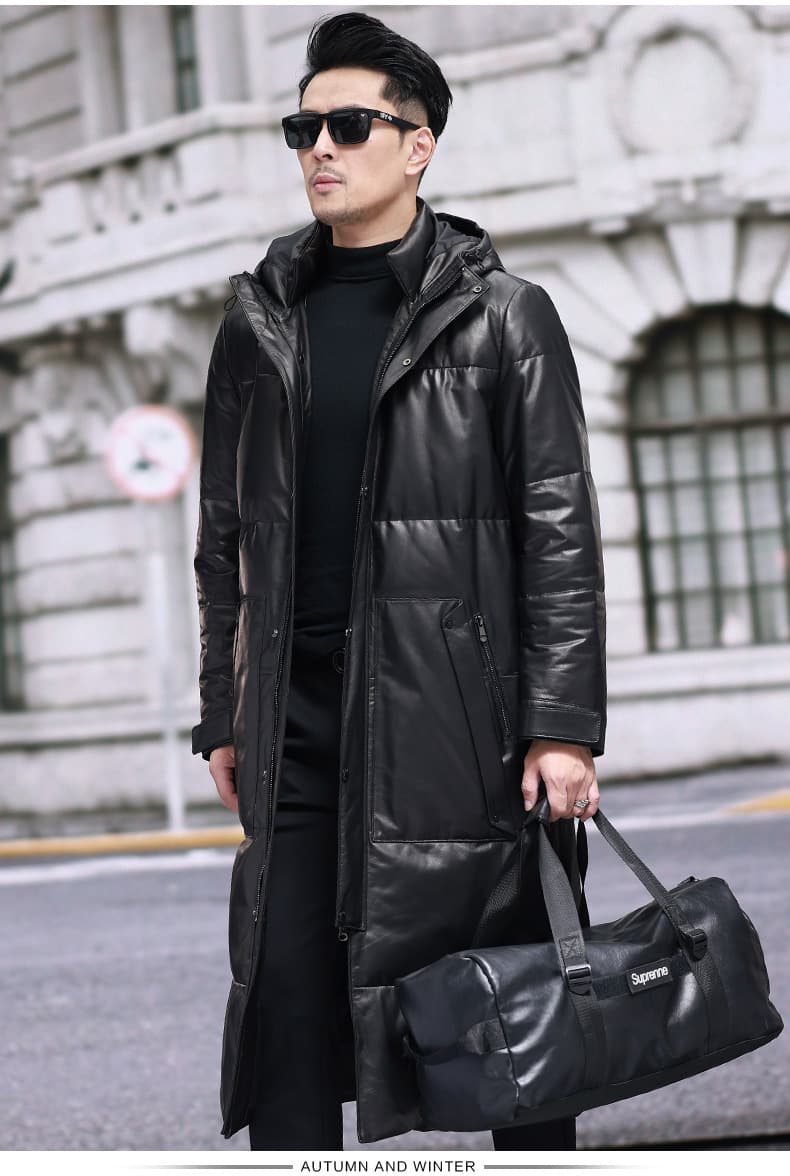 レザージャケット専門店 高級本革ロングダウンコート