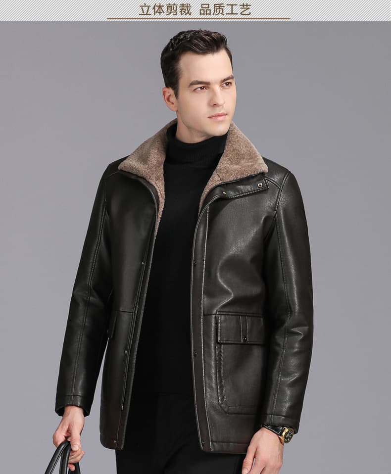 レザージャケット専門店 プレミアムボアレザー ロングジャケット