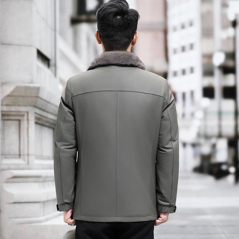 レザージャケット専門店 ボアファー付き高級防寒ジャケット