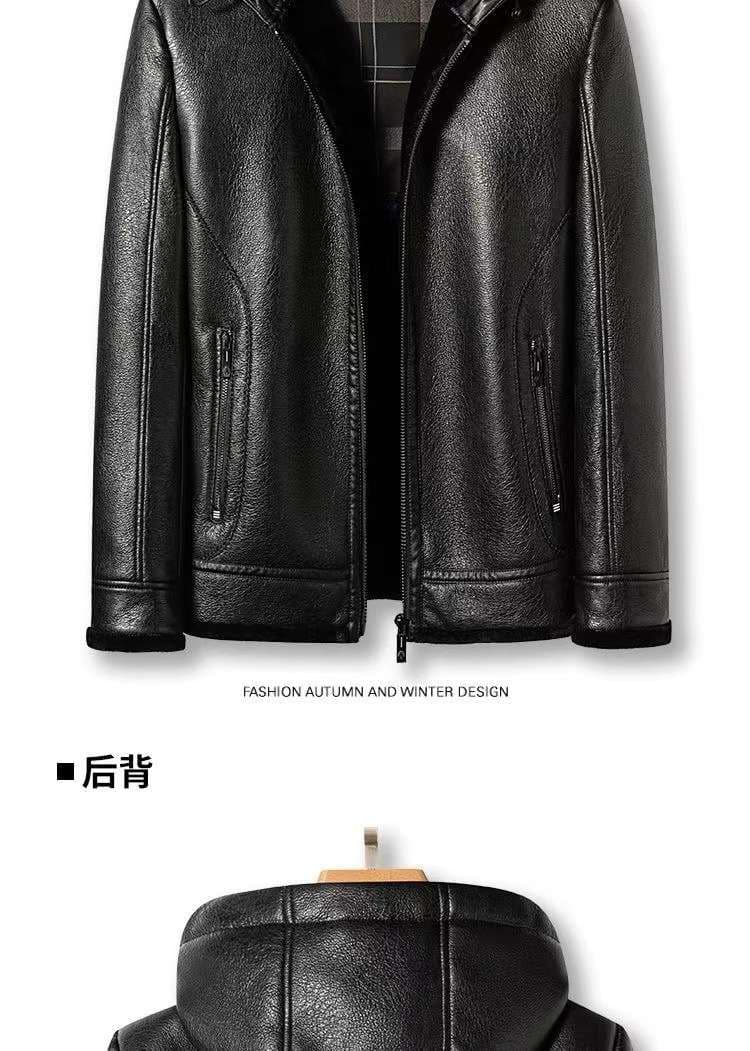 レザージャケット専門店 フード付き冬仕様高級裏ボア本革ジャケット