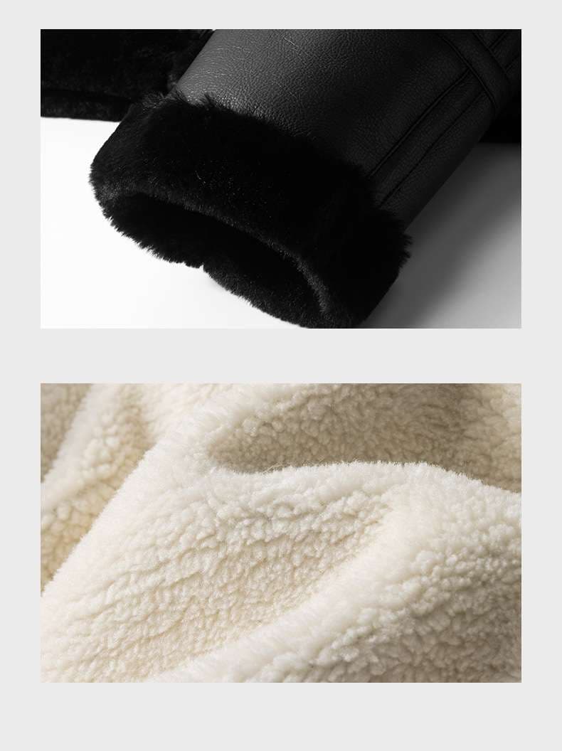 レザージャケット専門店 高級仕立て毛皮裏地付きライダーブルゾン