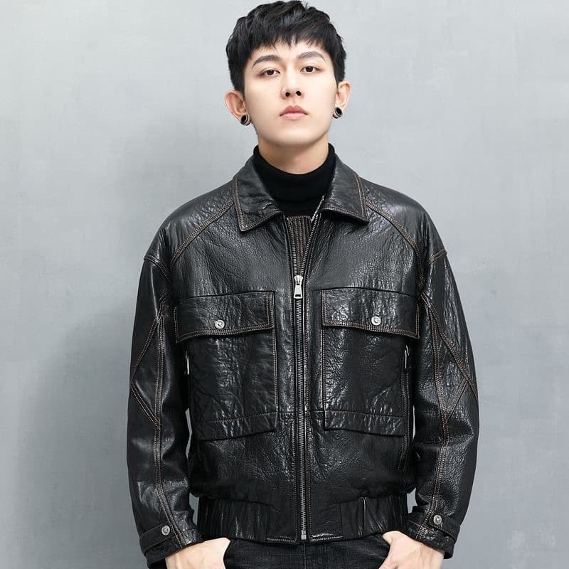 レザージャケット専門店 ビンテージ加工 ダブルポケット ライダース