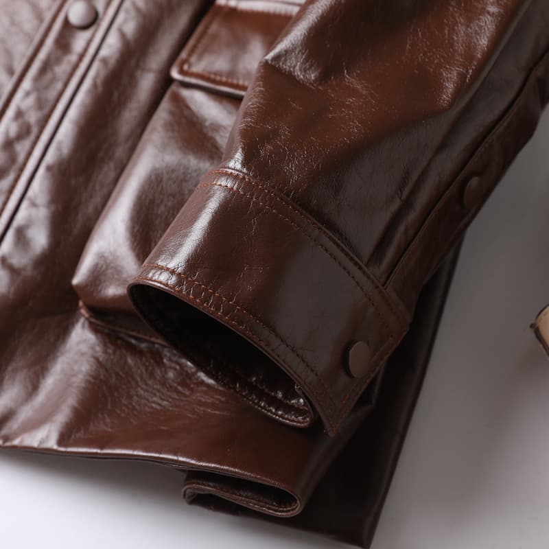 レザージャケット専門店 上質本革マルチポケットミリタリージャケット