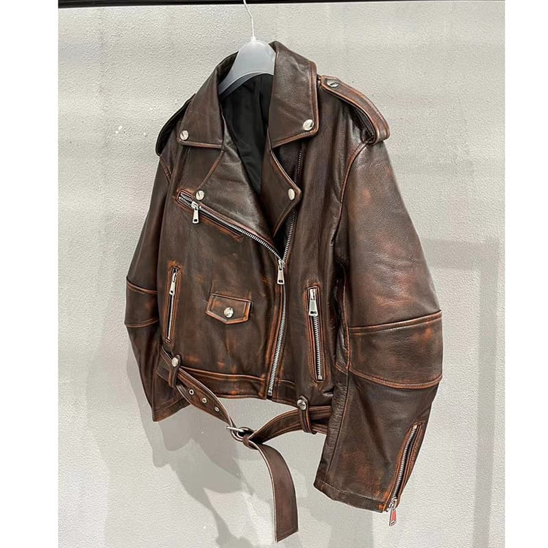 【女性向け】レザージャケット専門店 アンティーク仕上げダブルライダース