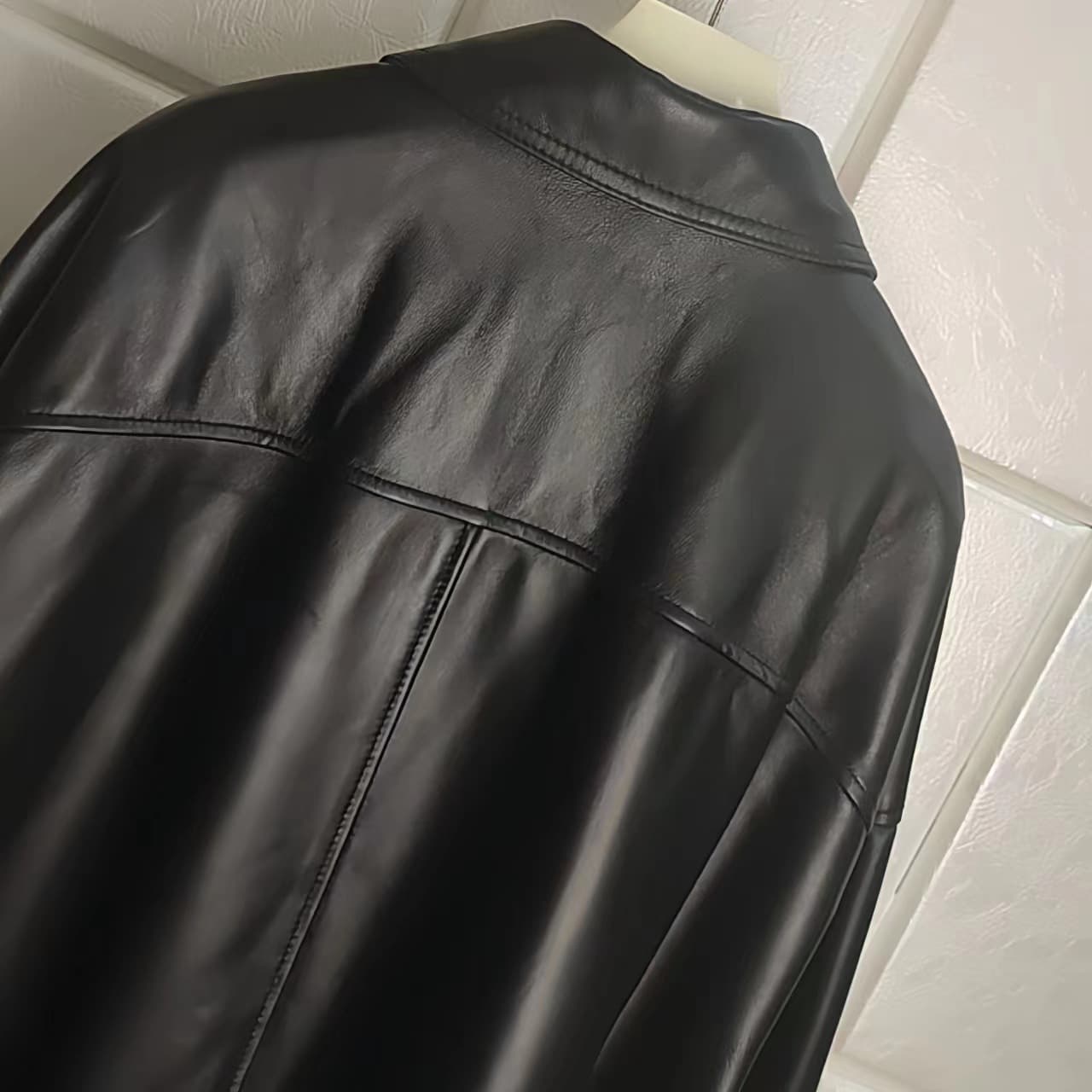 【女性向け】レザージャケット専門店 シャツカラーオーバーフィットレザーコート