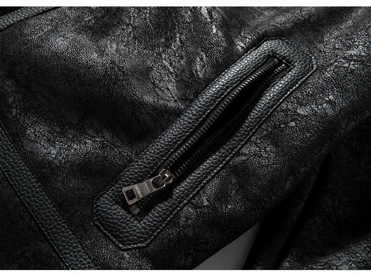 レザージャケット専門店 ムートンファー襟 ボリューム裏ボアブルゾン