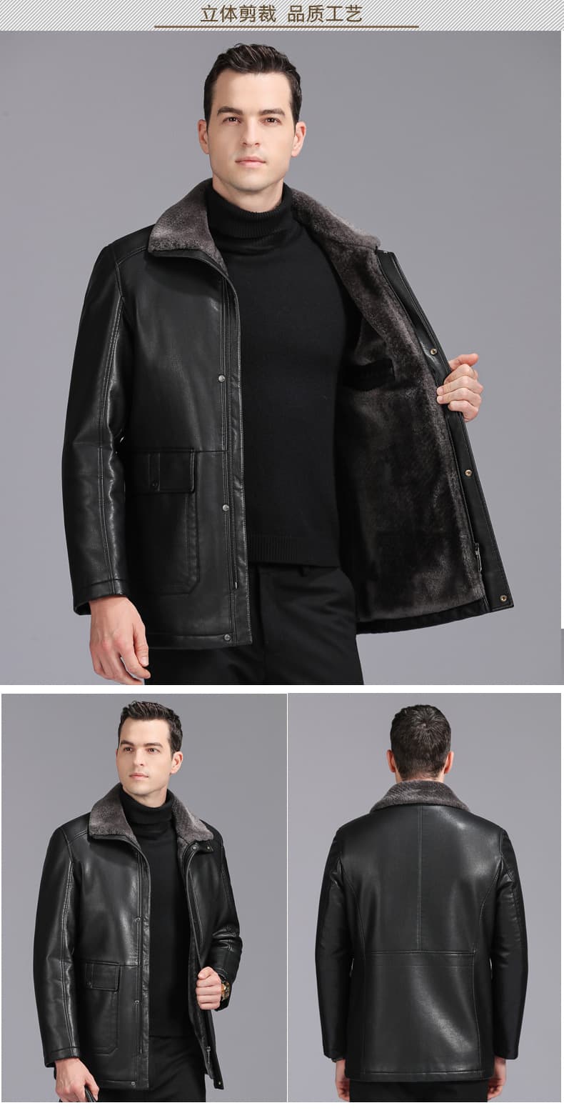 レザージャケット専門店 プレミアムボアレザー ロングジャケット