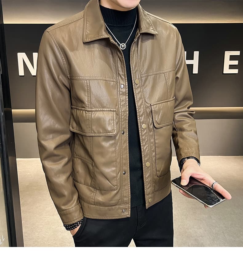 レザージャケット専門店 メンズマルチポケットブルゾン 匠仕立て