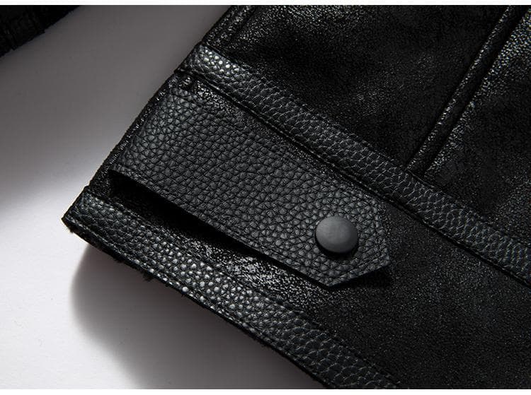 レザージャケット専門店 ムートンファー襟 ボリューム裏ボアブルゾン