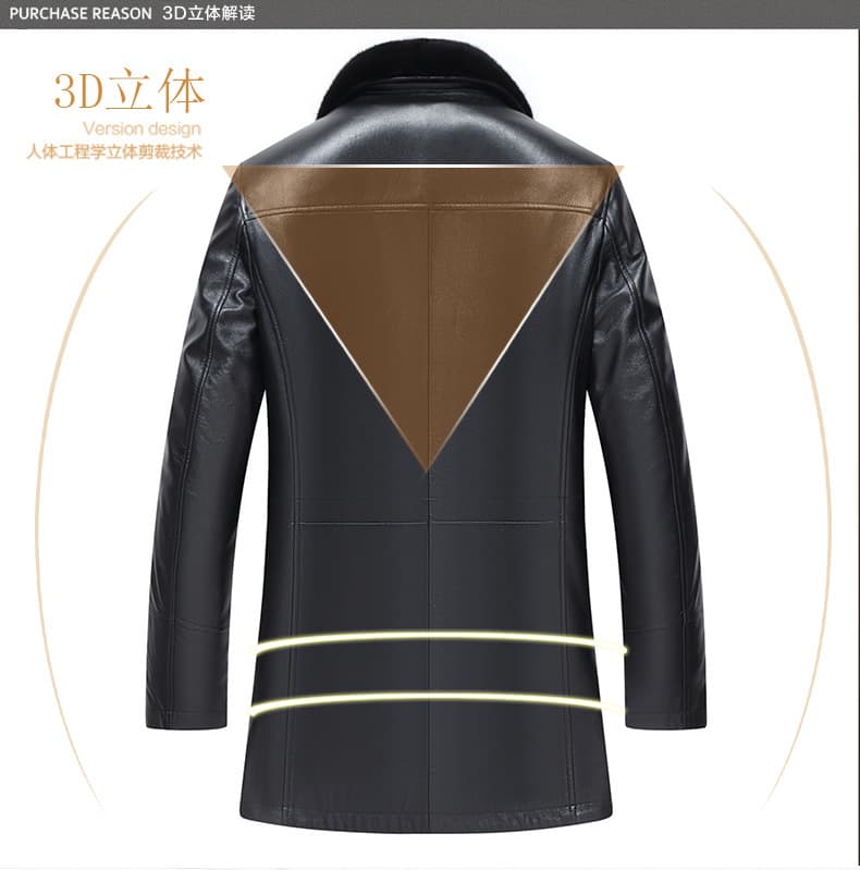 レザージャケット専門店 毛皮襟付きロングコート