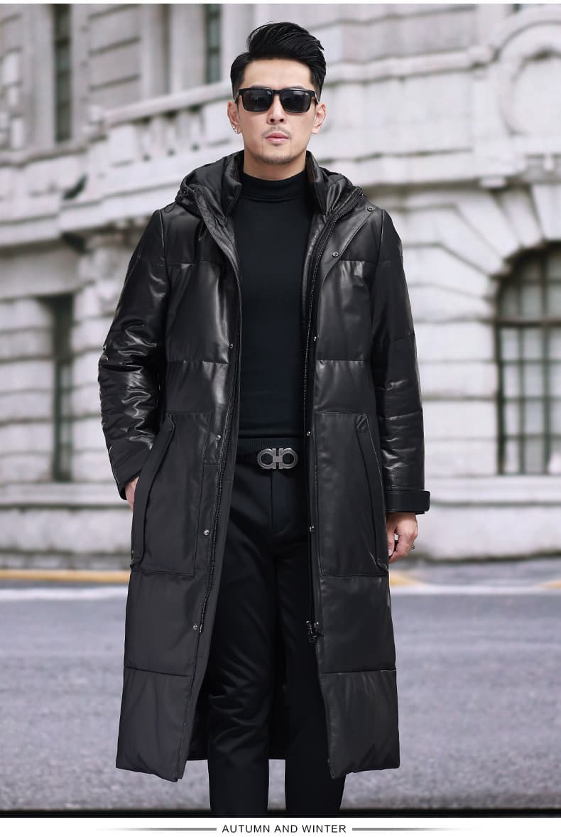 レザージャケット専門店 高級本革ロングダウンコート