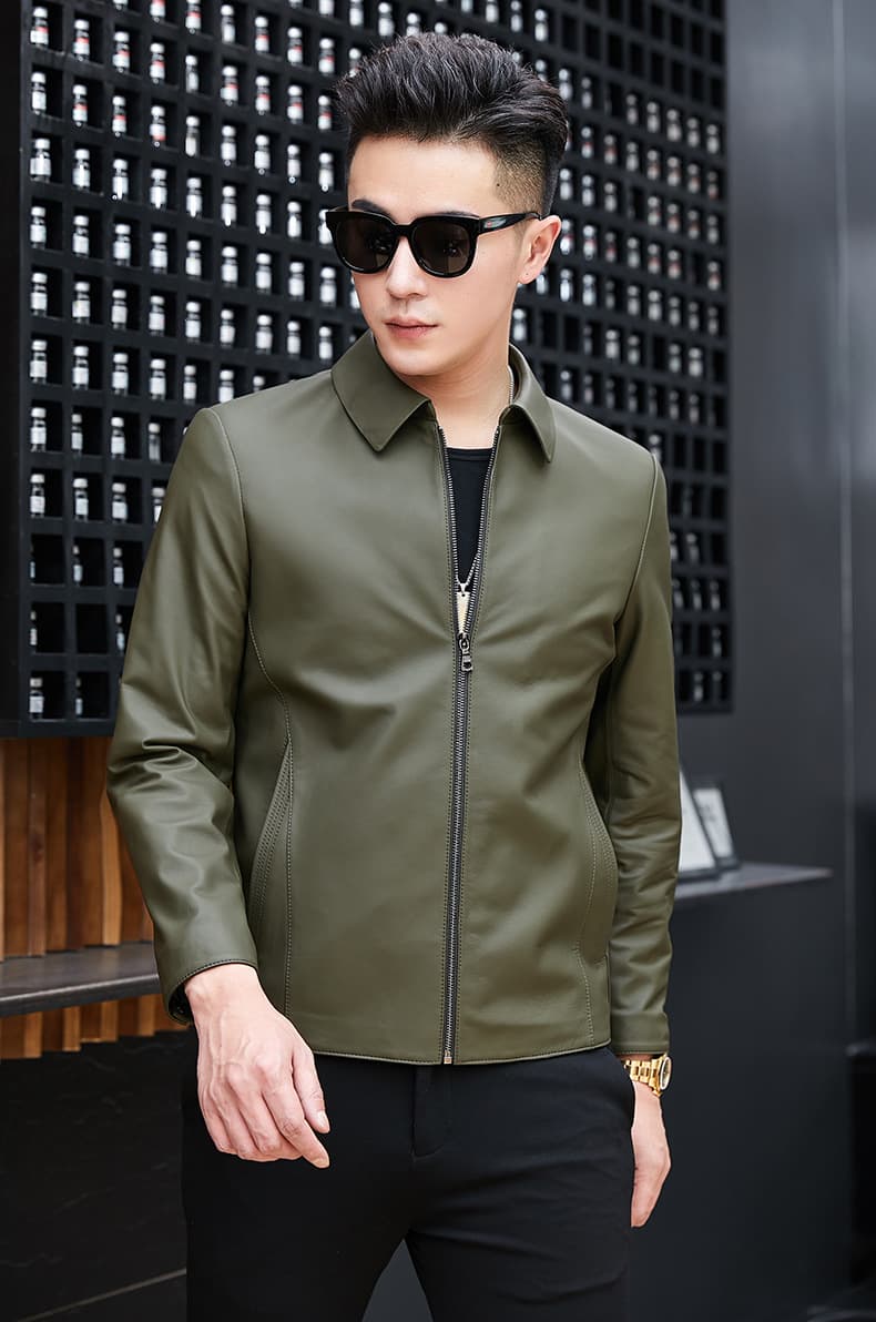 レザージャケット専門店 シンプル上質レザーブルゾン