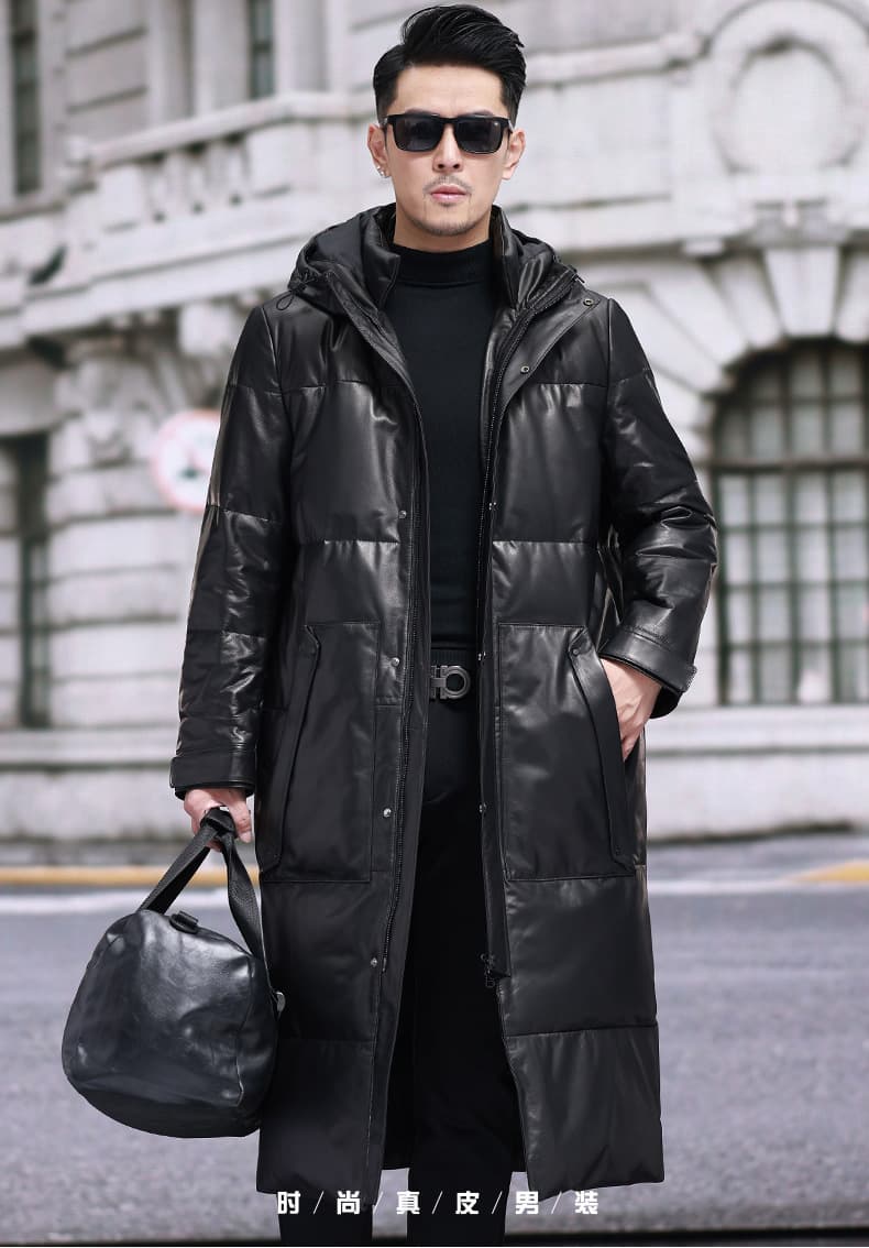 レザージャケット専門店 高級本革ロングダウンコート